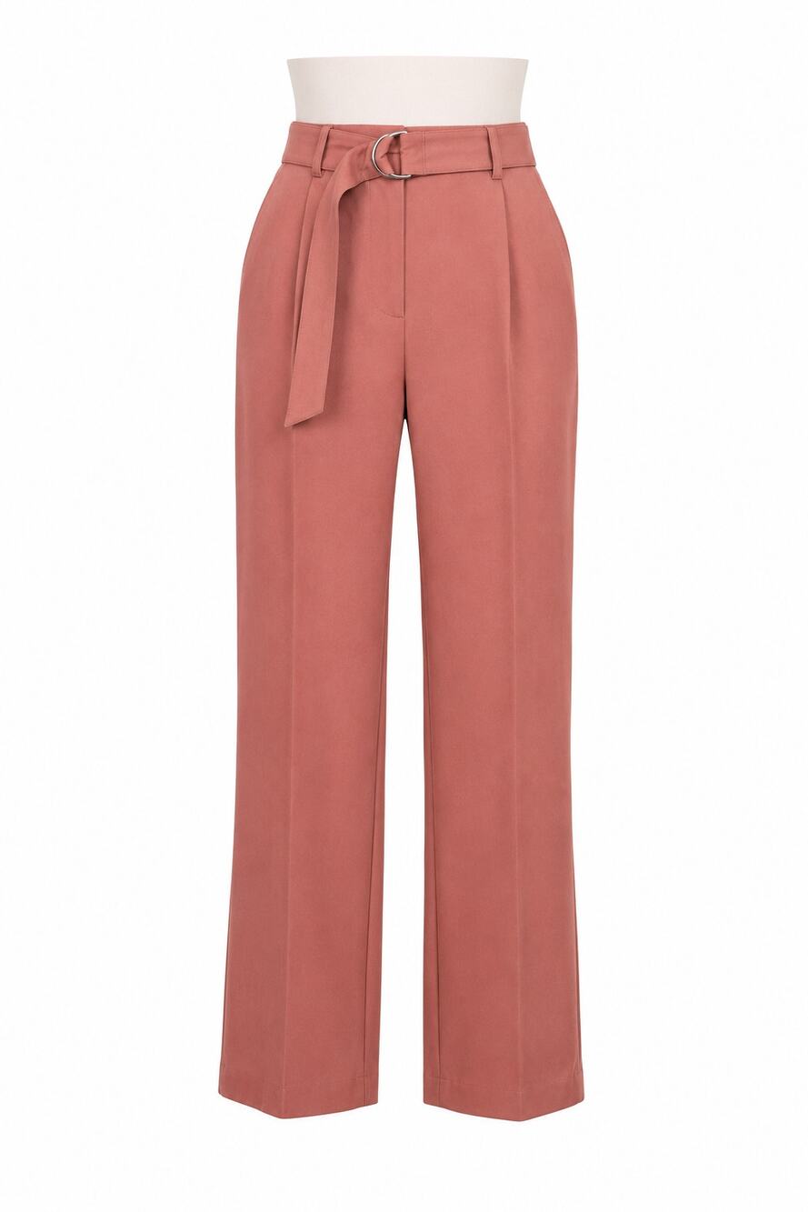 Alfani Mauve Belted Straight Leg Pants - Size 6 - NWT
